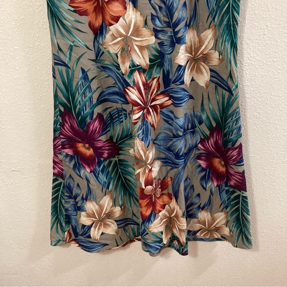 Hilo Hattie Women’s Midi Dress Floral Tropical Hawaiian Vacation Short Sleeve M - Picture 6 of 14